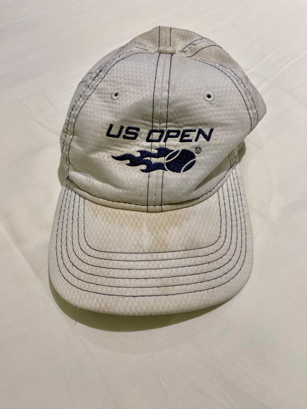 2014 US Open White Baseball Cap with Navy Logo